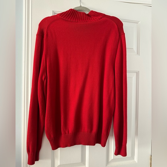 🌟🌟 RALPH LAUREN POLO 3/4 ZIP SWEATER. PREOWNED CONDITION. LARGE - Picture 3 of 4